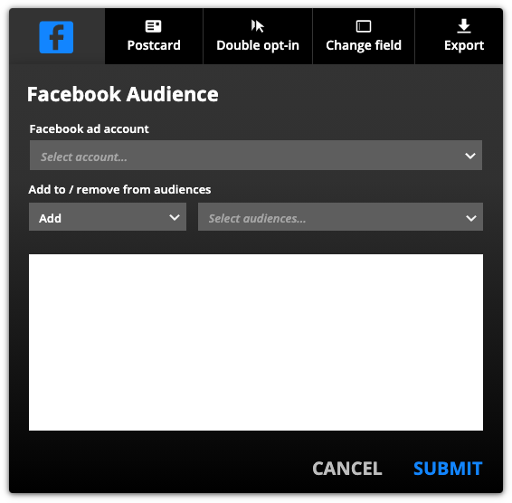 Facebook custom audiences settings