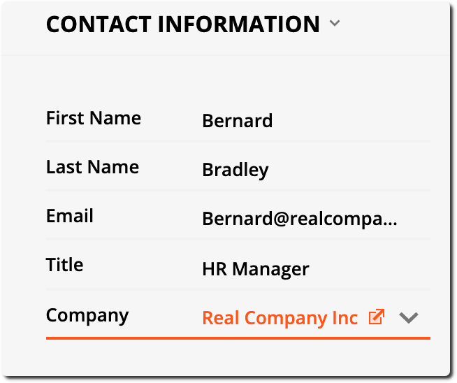 Contact info example