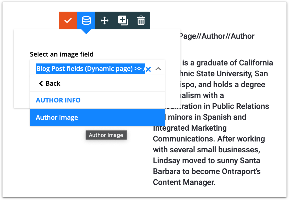 adding author image example