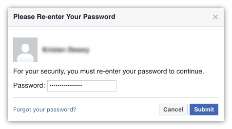 please re-enter your password