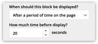when should this block be displayed?