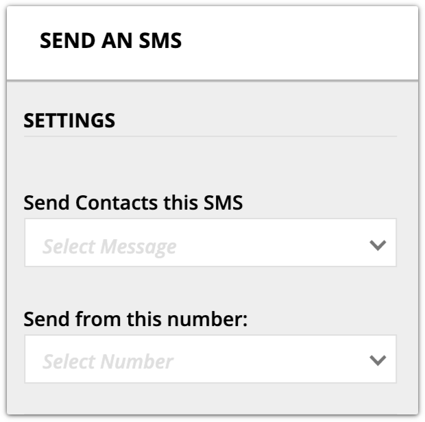 send an SMS settings