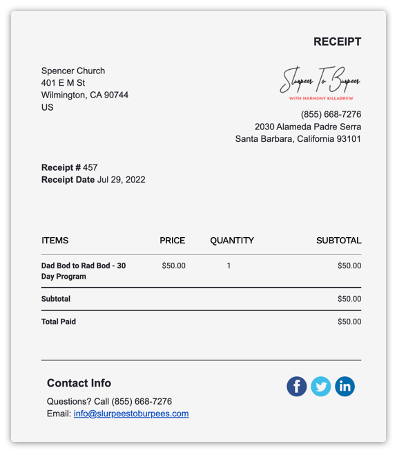 Create a custom invoice template