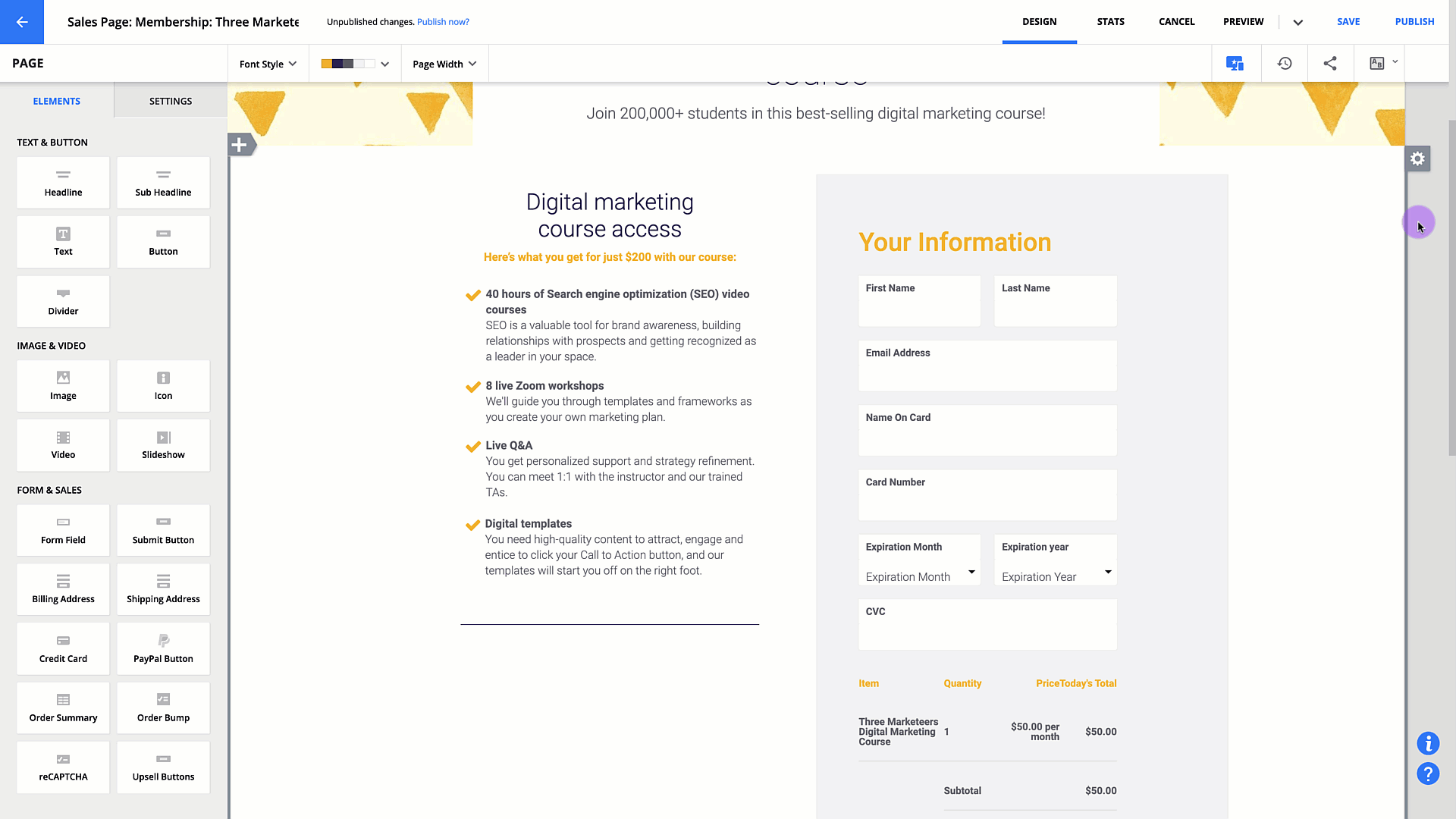 Ontrapoprt page form settings