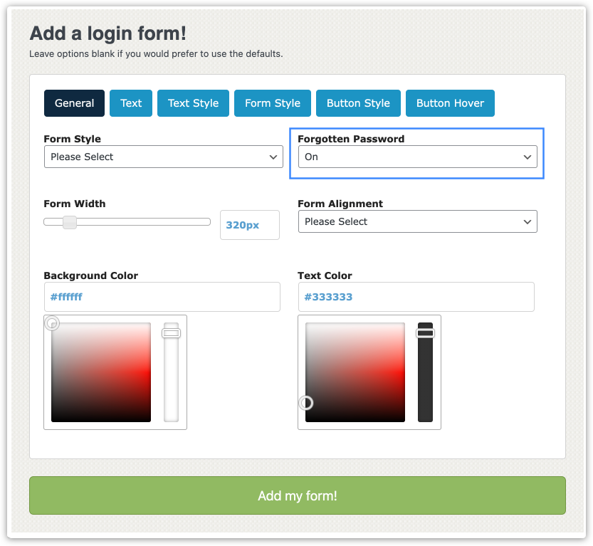WordPress customize login form example